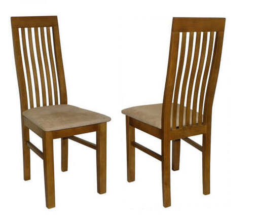 Klasyczne i tradycyjne krzesło drewniane z minimalistycznym designem i pasujące do rustykalnych wnętrz i w stylu vintage